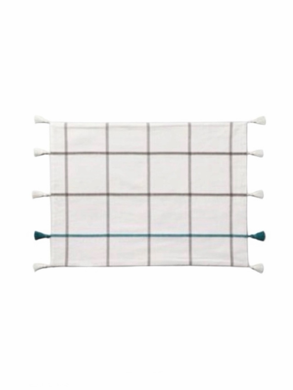 Hearth & Hand Windowpane Plaid Tassel Placemats - Set of 5